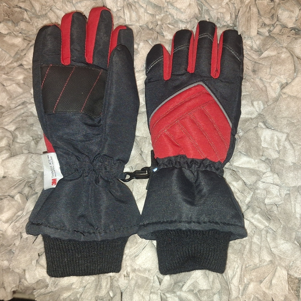 🇺🇲 Sz 4-7 BOY 3M Thinsulate Ski Gloves Kids